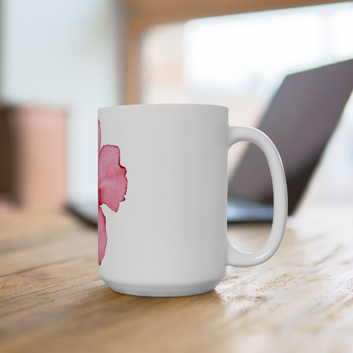 Hibiscus Floral Ceramic Mug - Aloha Coffee Cup, Gift for Friends, Summer Drinkware, Tea Lover's Mug, Tropical Kitchen Decor