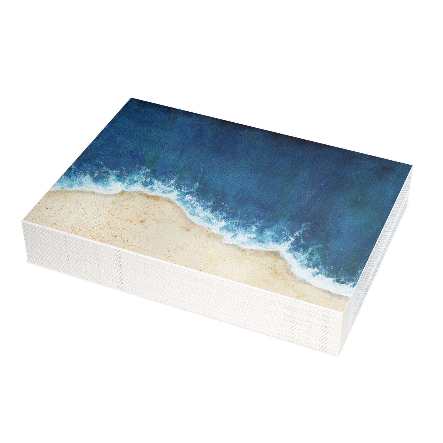 Luxury Ocean Greeting Card Set, Original Water Color Painting Art Cards, Blank Thank you, Birthday or Get Well Soon Cards, Shoreline Art