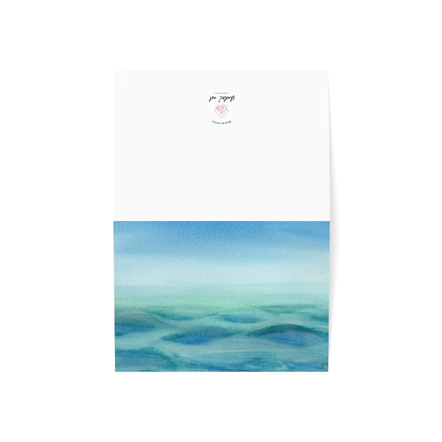 Peaceful Ocean Blank Cards, Watercolor, Painting Original Art Cards, Wave Art, Thank You, Get Well Note Cards,Luxury Greeting Card Pack