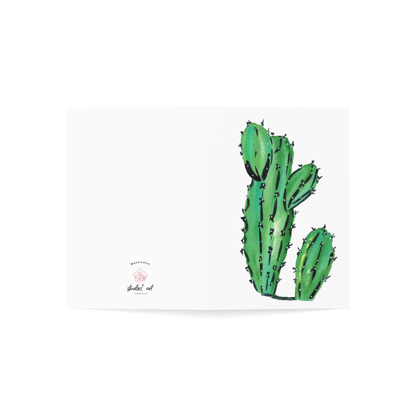 Succulent Watercolor Painting Card, Cactus, Greeting Card Set, Get Well, Just Because or BIrthday fun, Original Art Thoughtful Card.
