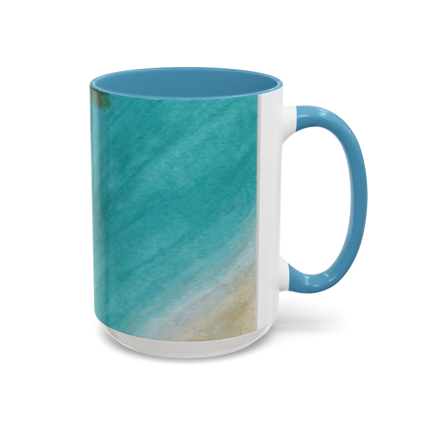 Coffee Mug, Cruisin Watercolor Speedboat Palms and Blue Waters Design, Nautical Tea Cup, Ceramic Tumbler, Boating Drinkware, Ocean Vacation
