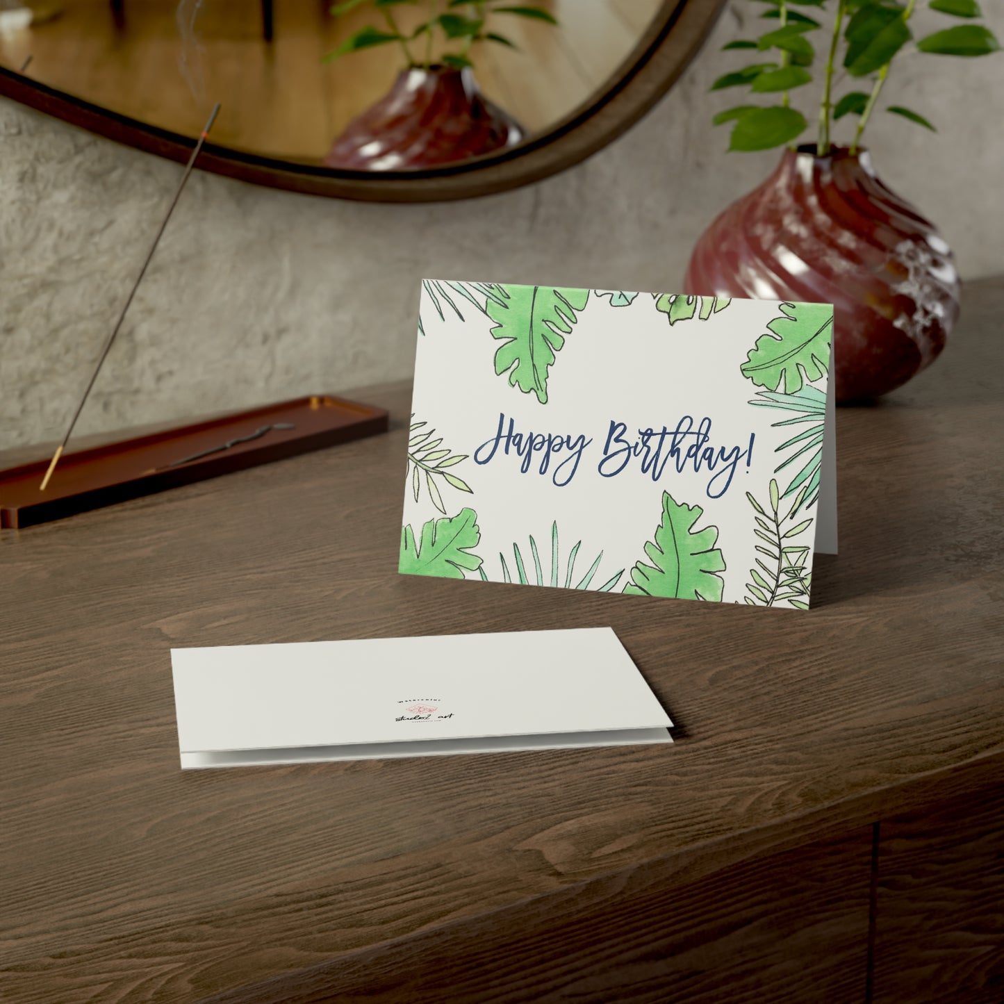 Tropical Palms Birthday Greeting Cards
