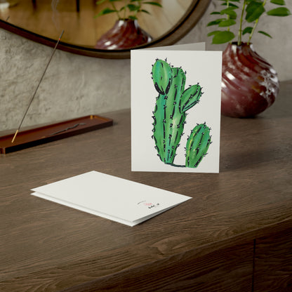 Succulent Watercolor Painting Card, Cactus, Greeting Card Set, Get Well, Just Because or BIrthday fun, Original Art Thoughtful Card.