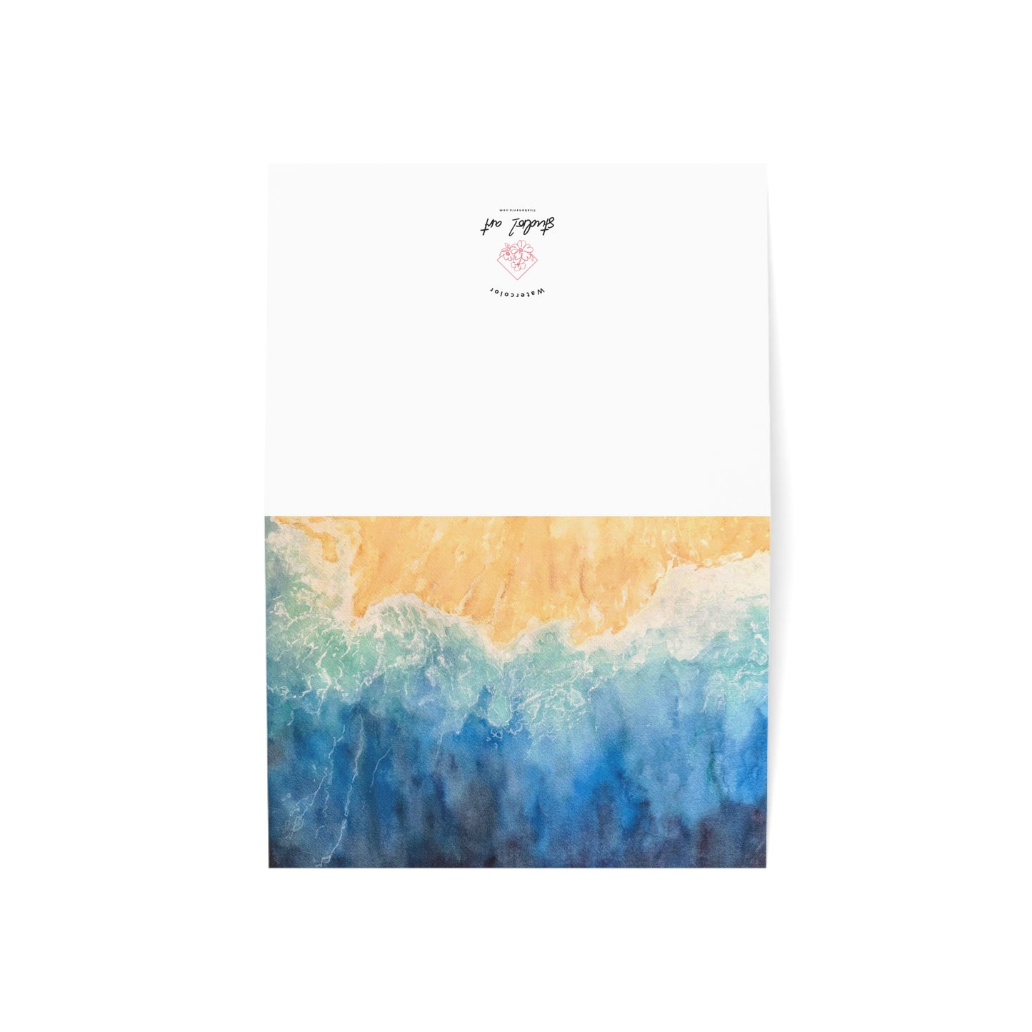 Tidal Bliss Ocean Wave Greeting Cards | Deep Blue Shoreline