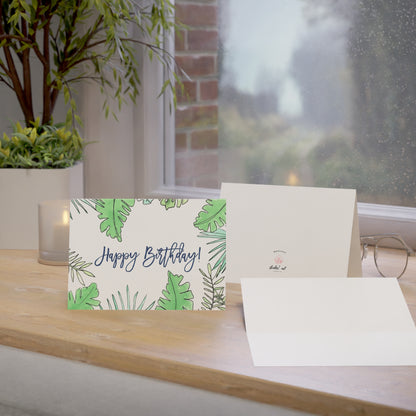 Tropical Palms Birthday Greeting Cards