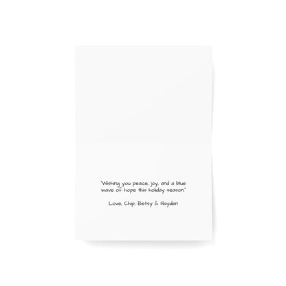 Tidal Bliss Ocean Wave Greeting Cards | Deep Blue Shoreline