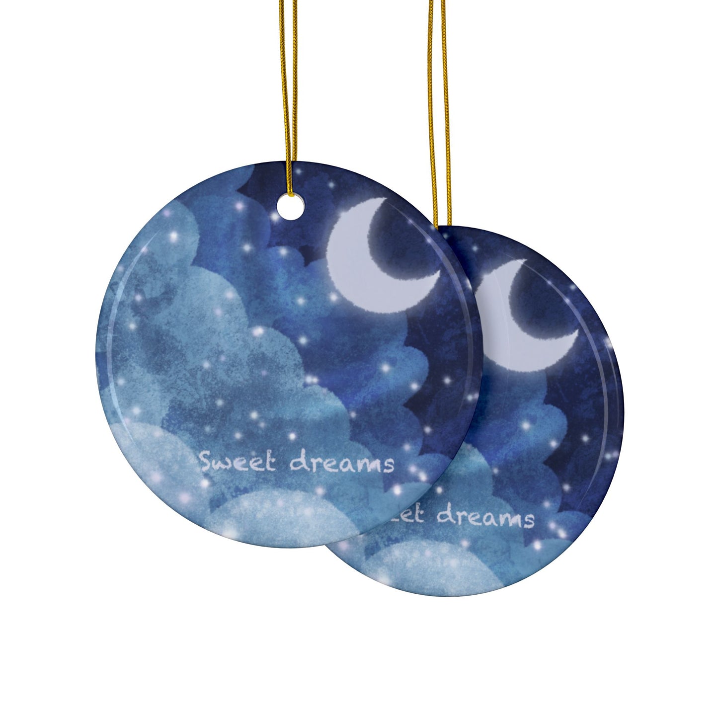 Ceramic Ornaments, 2-Side Print, (1pc, 3pcs, 5pcs, 10pcs)