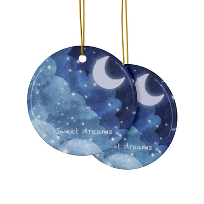 Ceramic Ornaments, 2-Side Print, (1pc, 3pcs, 5pcs, 10pcs)