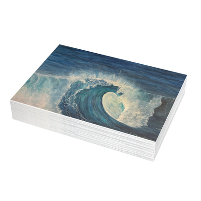 Big Blue Ripcurl Cards, Watercolor, Painting Original Art Cards, Wave Art, Thank You, Get Well Note Cards, Customizable