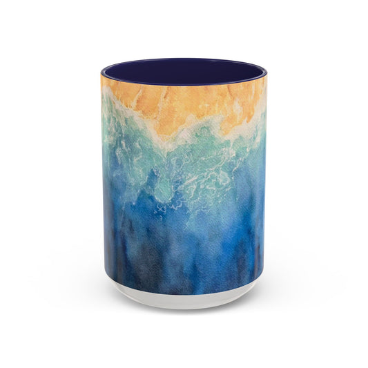Ocean's Embrace Watercolor Coffee Mug  Nautical Drinkware Cup, Coastal Kitchen Decor, Beach House Gift, Sea Lover Mug, Unique Gift for Ocean