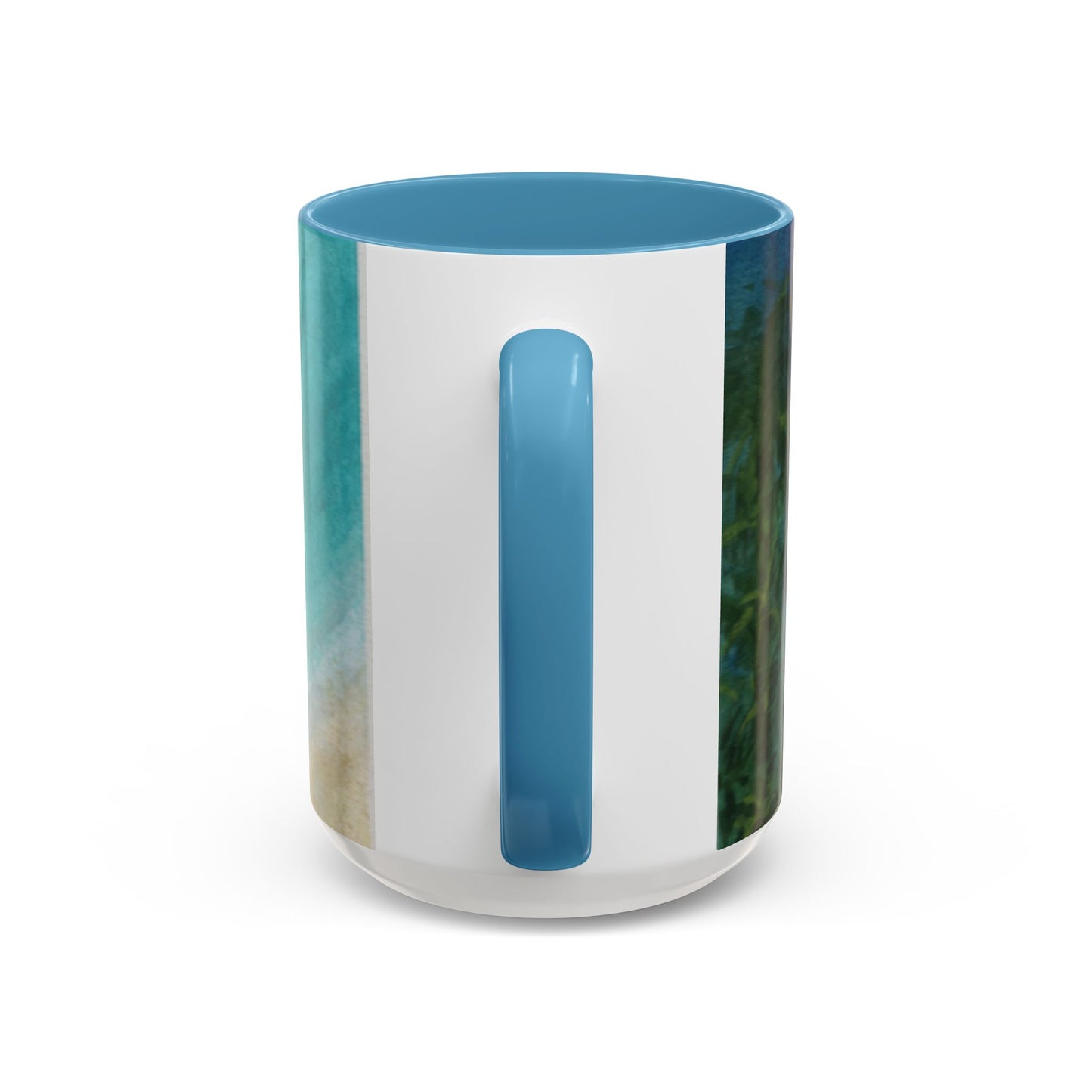 Coffee Mug, Cruisin Watercolor Speedboat Palms and Blue Waters Design, Nautical Tea Cup, Ceramic Tumbler, Boating Drinkware, Ocean Vacation
