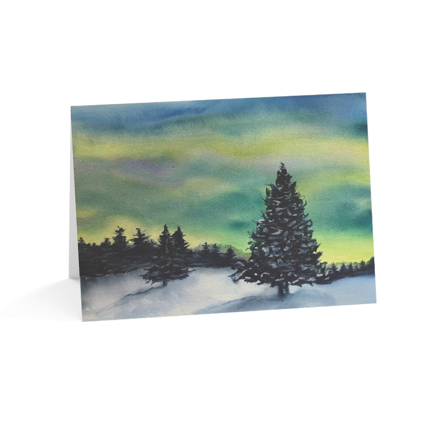 Northern Lights Watercolor Greeting Cards