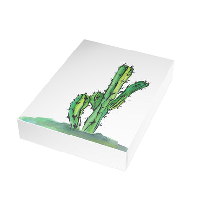 Cactus Watercolor Painting Card, Blank Luxury Greeting Cards, Thank You, Happy Birthday or Get Well Soon Cards, Original Art Card Set.