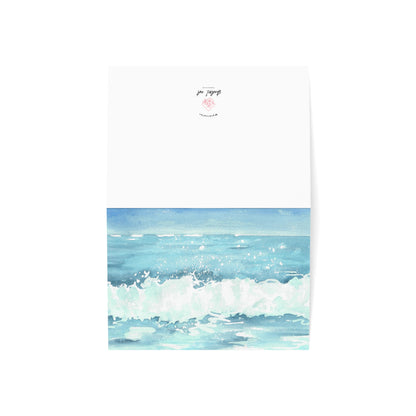 Sparkling Blue Wave Greeting Cards | Frameable Ocean Art Cards