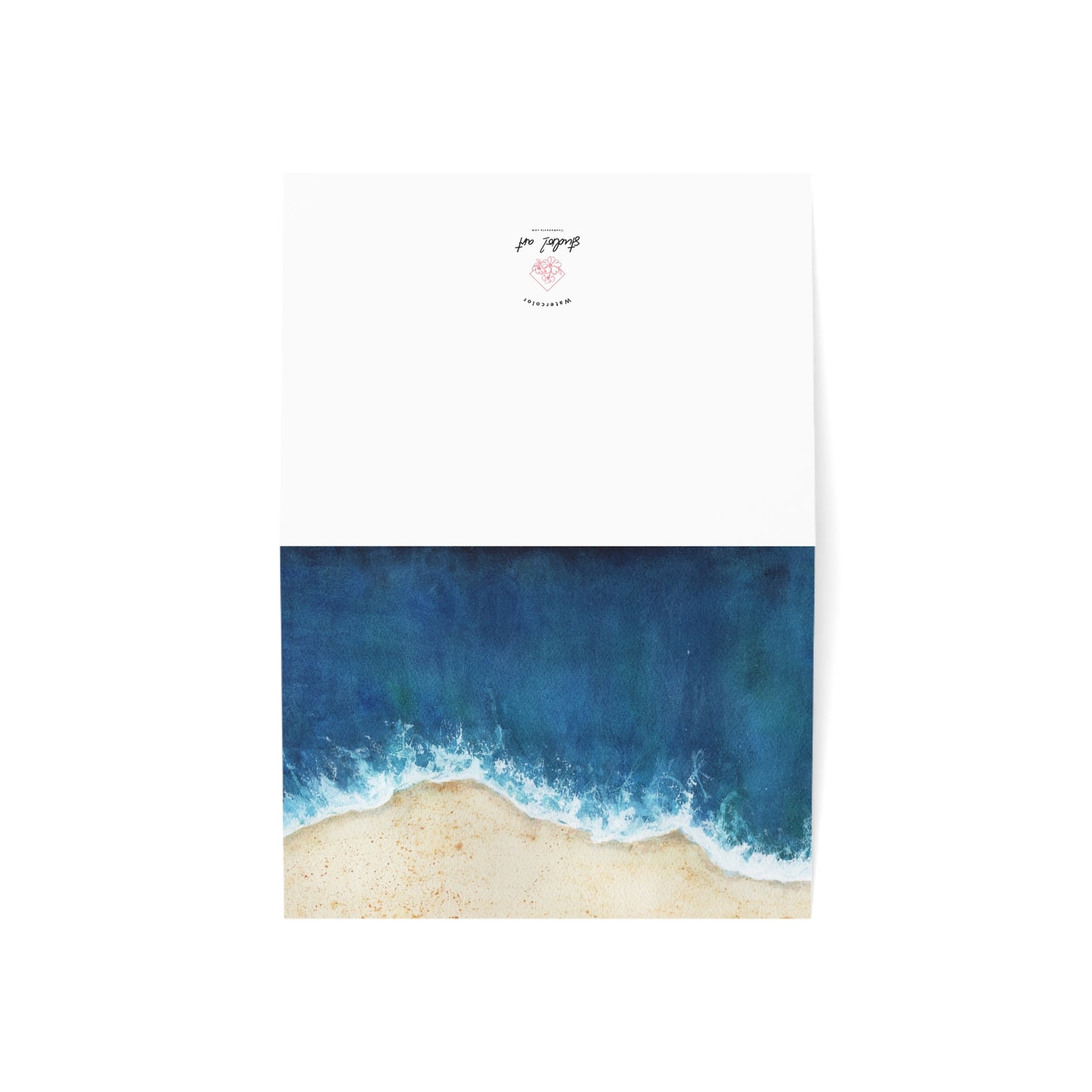 Luxury Ocean Greeting Card Set, Original Water Color Painting Art Cards, Blank Thank you, Birthday or Get Well Soon Cards, Shoreline Art