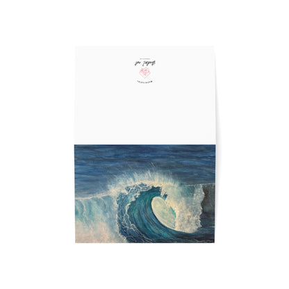 Big Blue Ripcurl Cards, Watercolor, Painting Original Art Cards, Wave Art, Thank You, Get Well Note Cards, Customizable