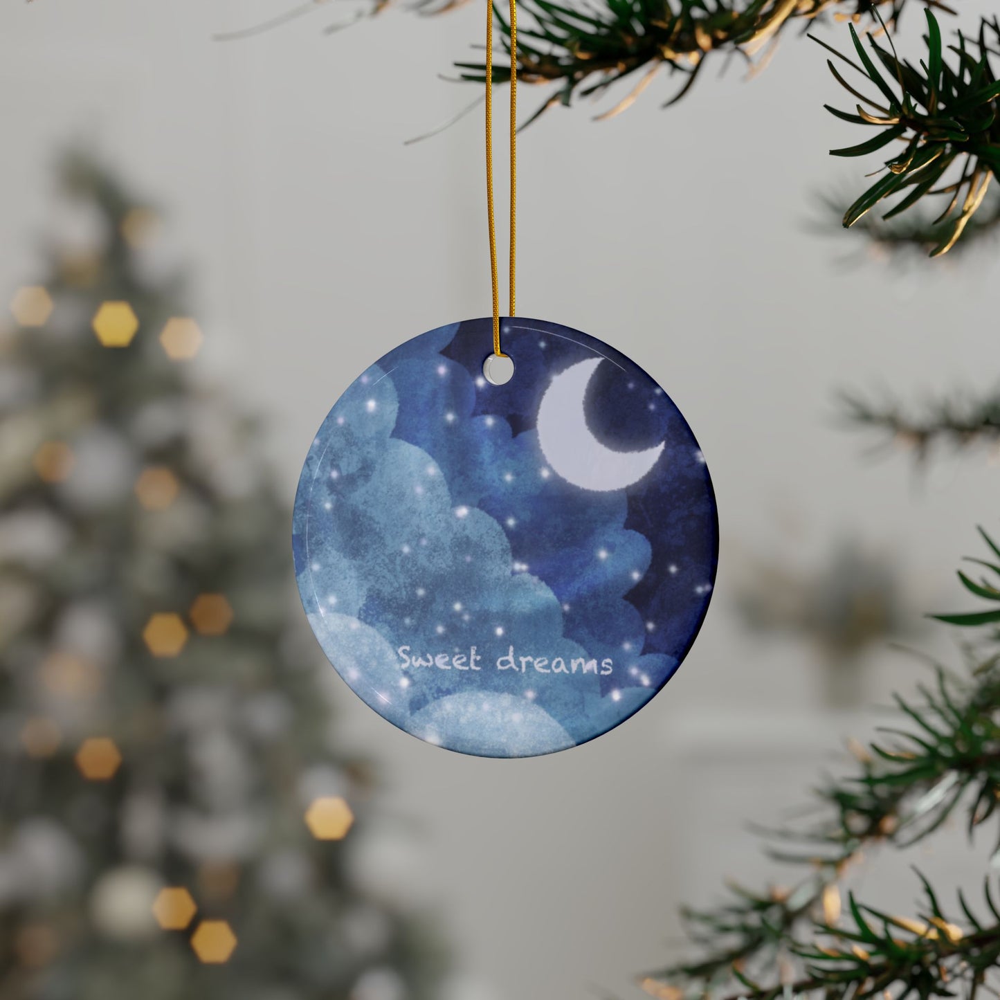 Ceramic Ornaments, 2-Side Print, (1pc, 3pcs, 5pcs, 10pcs)
