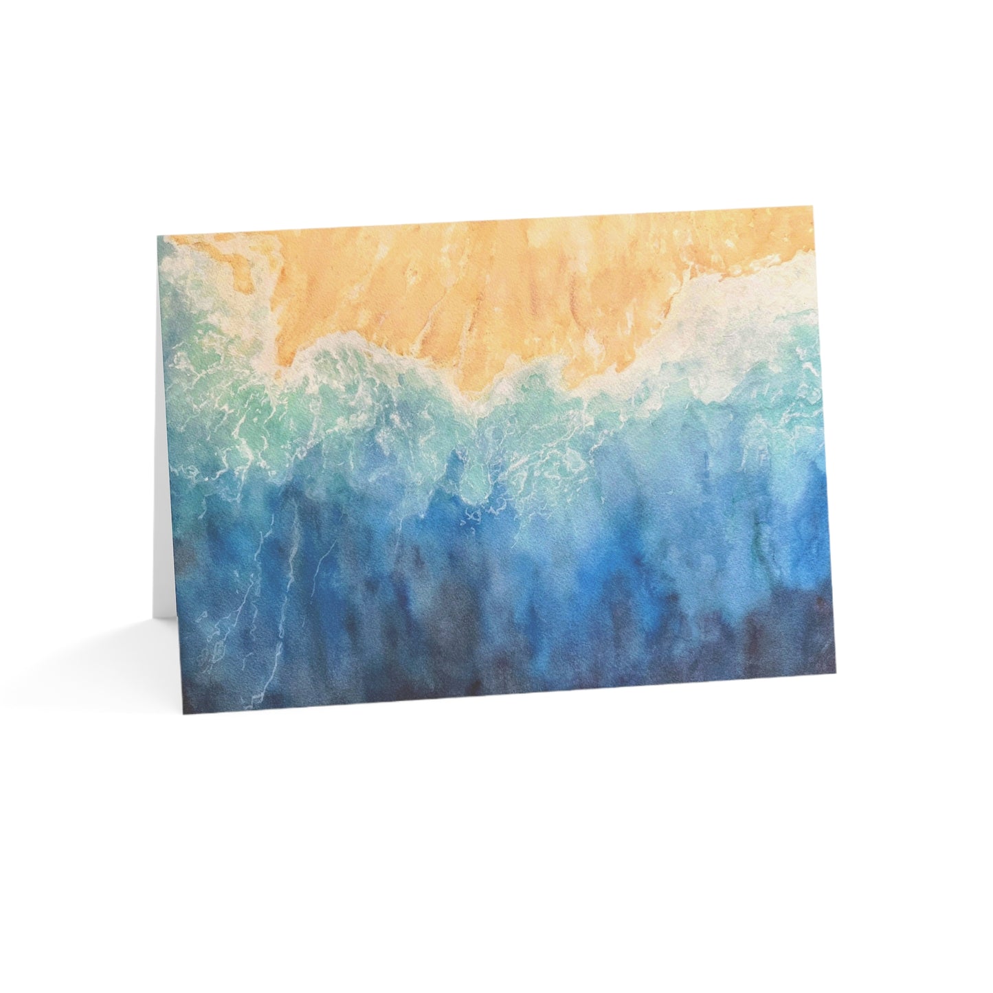 Tidal Bliss Ocean Wave Greeting Cards | Deep Blue Shoreline